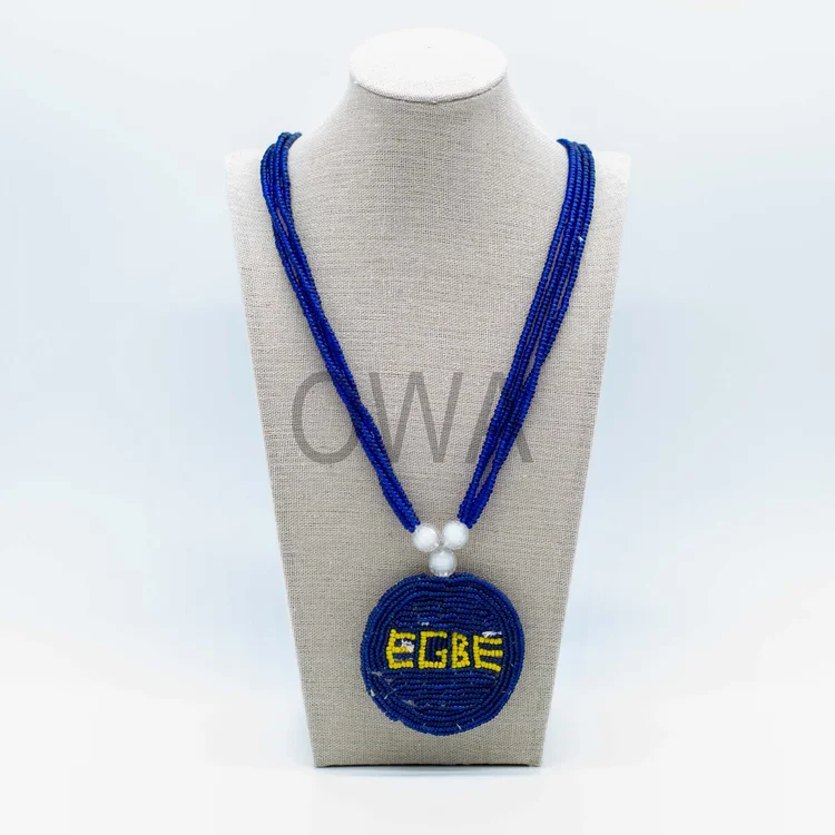 Egbe Necklace With Pendant - Blue