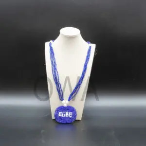 Egbe Necklace With Pendant - Blue/White